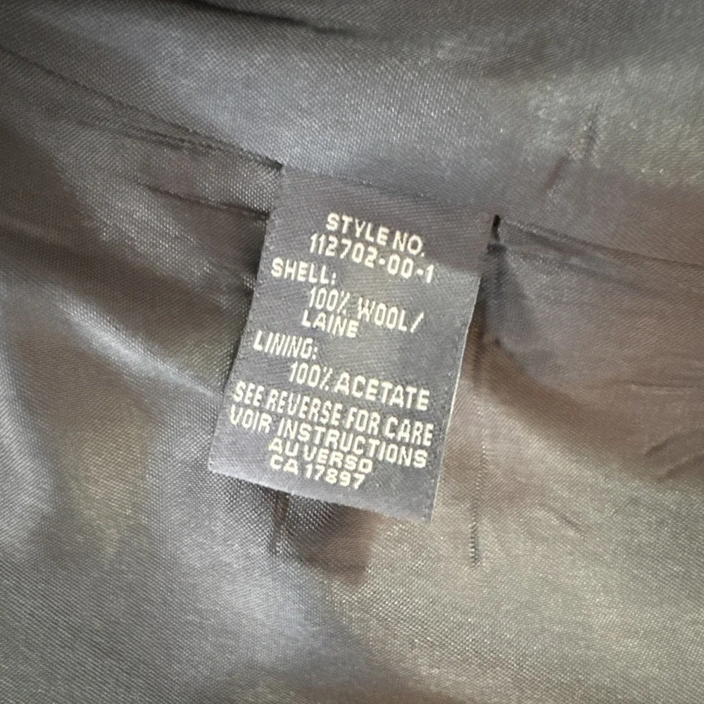 Vtg Gap Gray Herringbone Tweed Wool Blazer Jacket Sport Coat USA Made 38R Slim